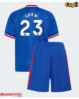 Manchester United Luke Shaw #23 Echipament de Fotbal Replică 2026-27 Copii Deplasare (+ Șorturi)
